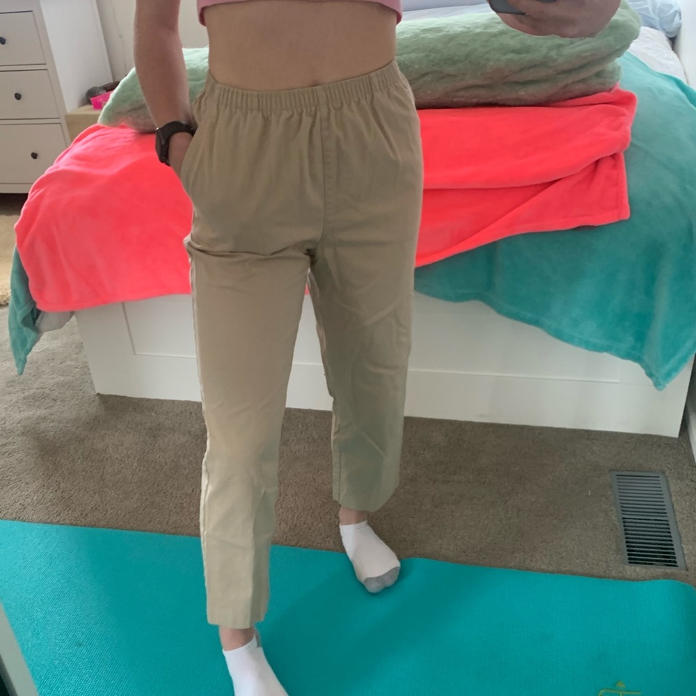 Cute khakis with elastic waist